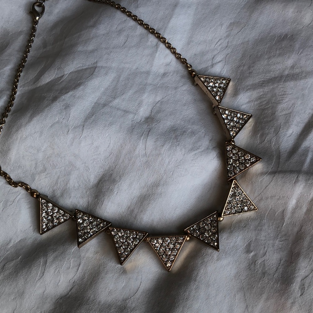 Triangle Pave Statement Necklace - Picture 5 of 8